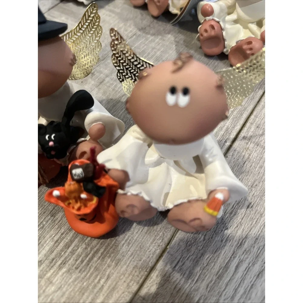 Kirk's Kritter's Angel Cheeks Halloween w/ Pumpkins  Vintage Lot Of 3